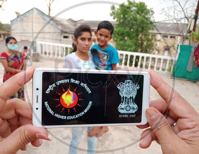 Indian Government Scheme On Mobile Phone Display.