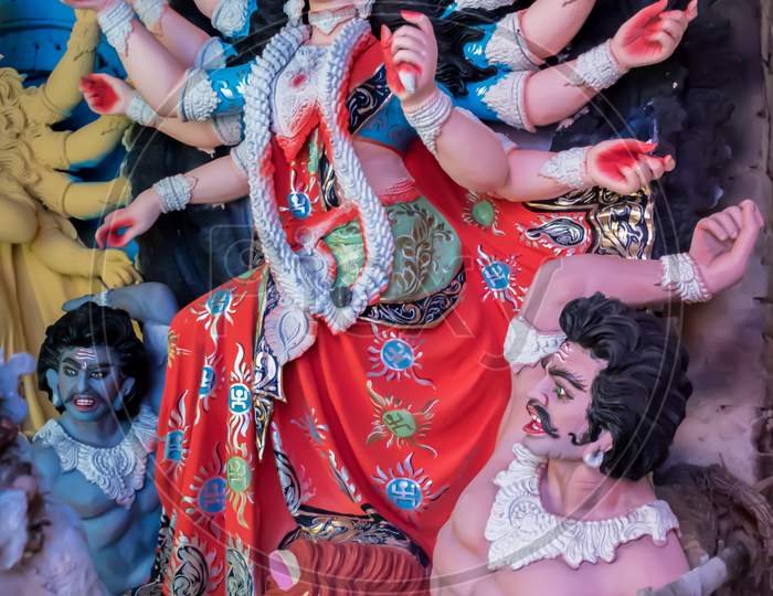 Durga Puja, Also Called Durgotsava, Is An Annual Hindu Festival In The Indian Subcontinent That Reveres The Goddess Durga Decorated Kumortuli, Kolkata, India
