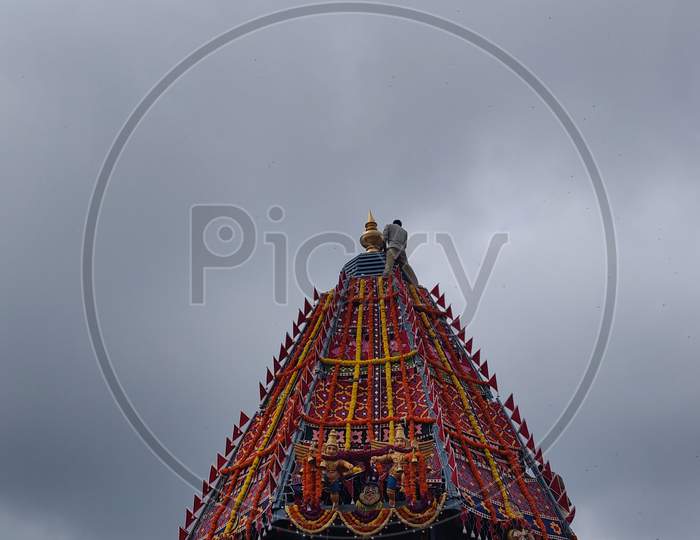 Ratham is used in the Brahmotsavam festival in Venkateswara Temple TirumalaTirupati Andhra Pradesh