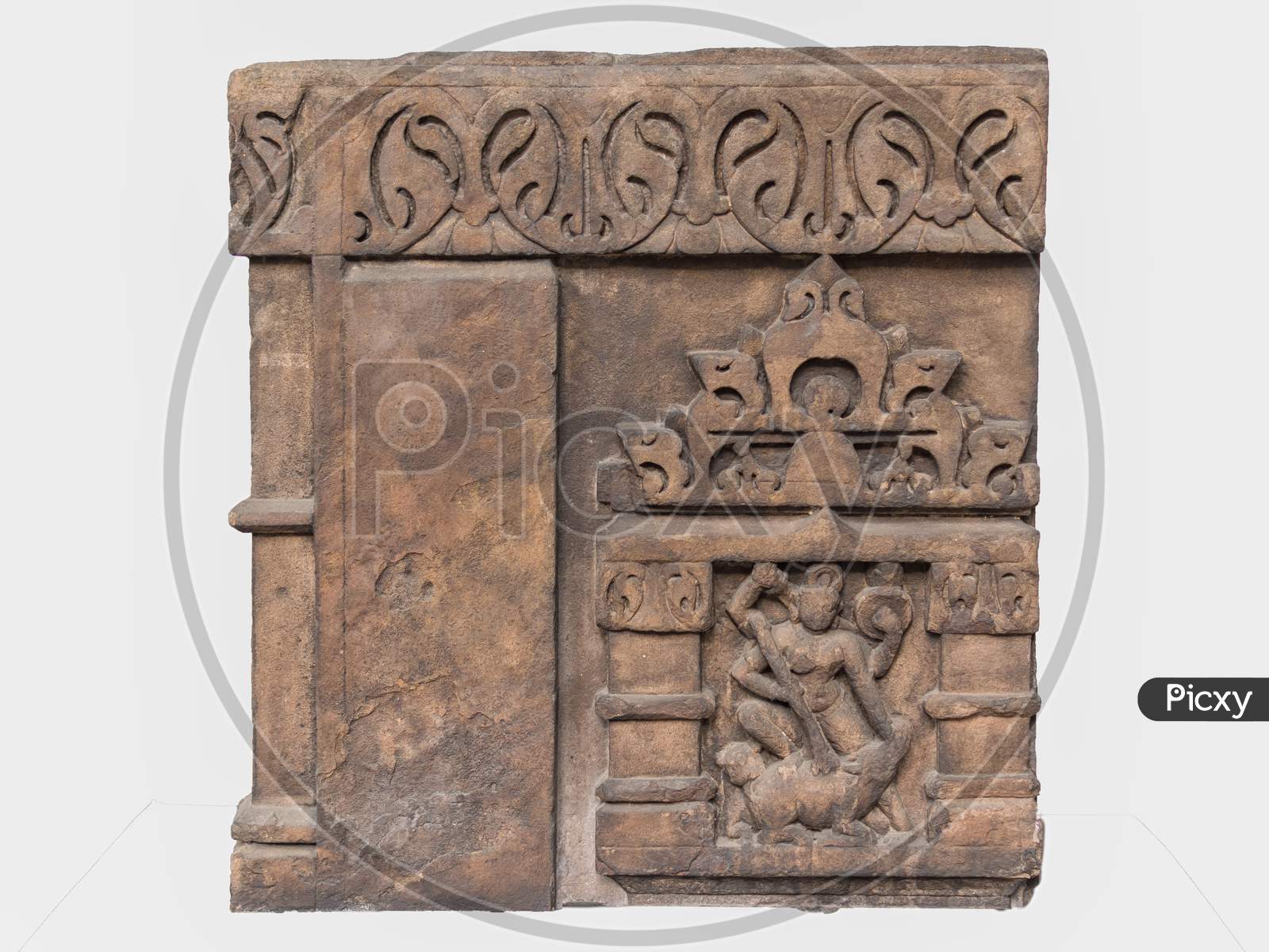 Archaeological Sculpture Of Mahisasuramardini From Indian Mythology