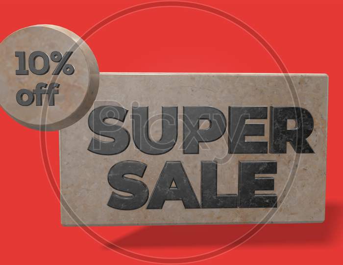 10% Off Super Sale 3D Render Use For Landing Page, Template, Ui, Website, Poster, Banner, Flyer, Background, Gift Card, Coupon, Label, Wallpaper,Sale Promotion,Advertising, Marketing