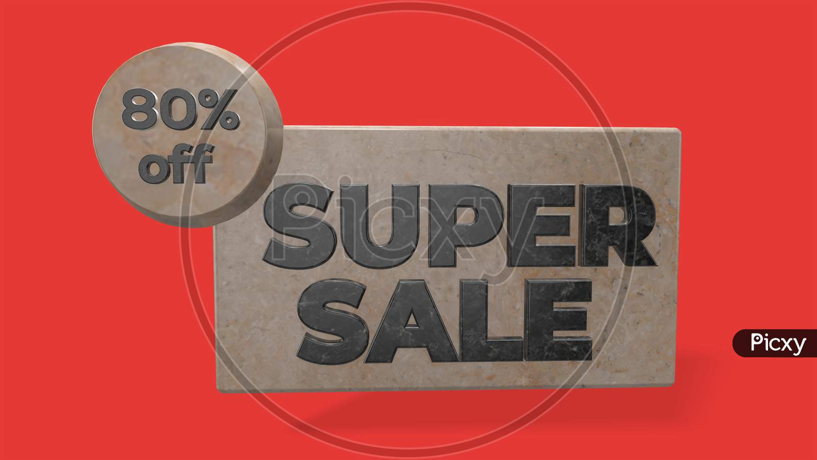 80% Off Super Sale 3D Render Use For Landing Page, Template, Ui, Website, Poster, Banner, Flyer, Background, Gift Card, Coupon, Label, Wallpaper,Sale Promotion,Advertising, Marketing