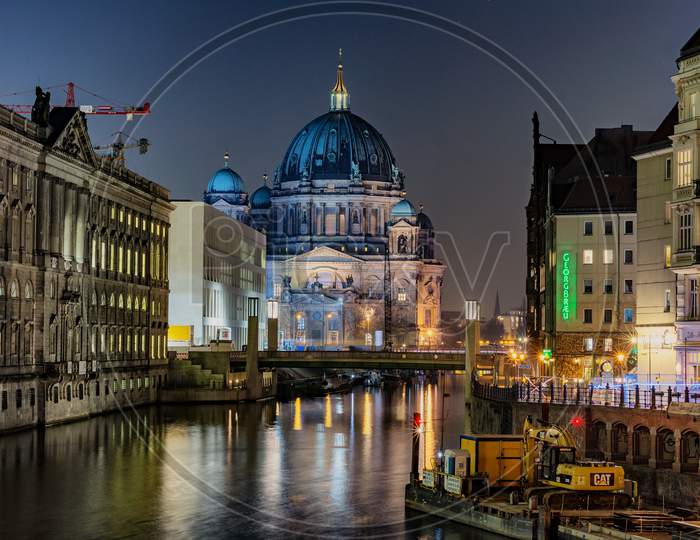 Berlin Cathedral (Berliner Dom) On The Museumsinsel In Central Berlin, Germany