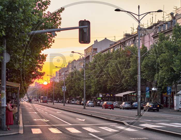 King Alexander Boulevard, Longest Street In Belgrade Capital Of Serbia