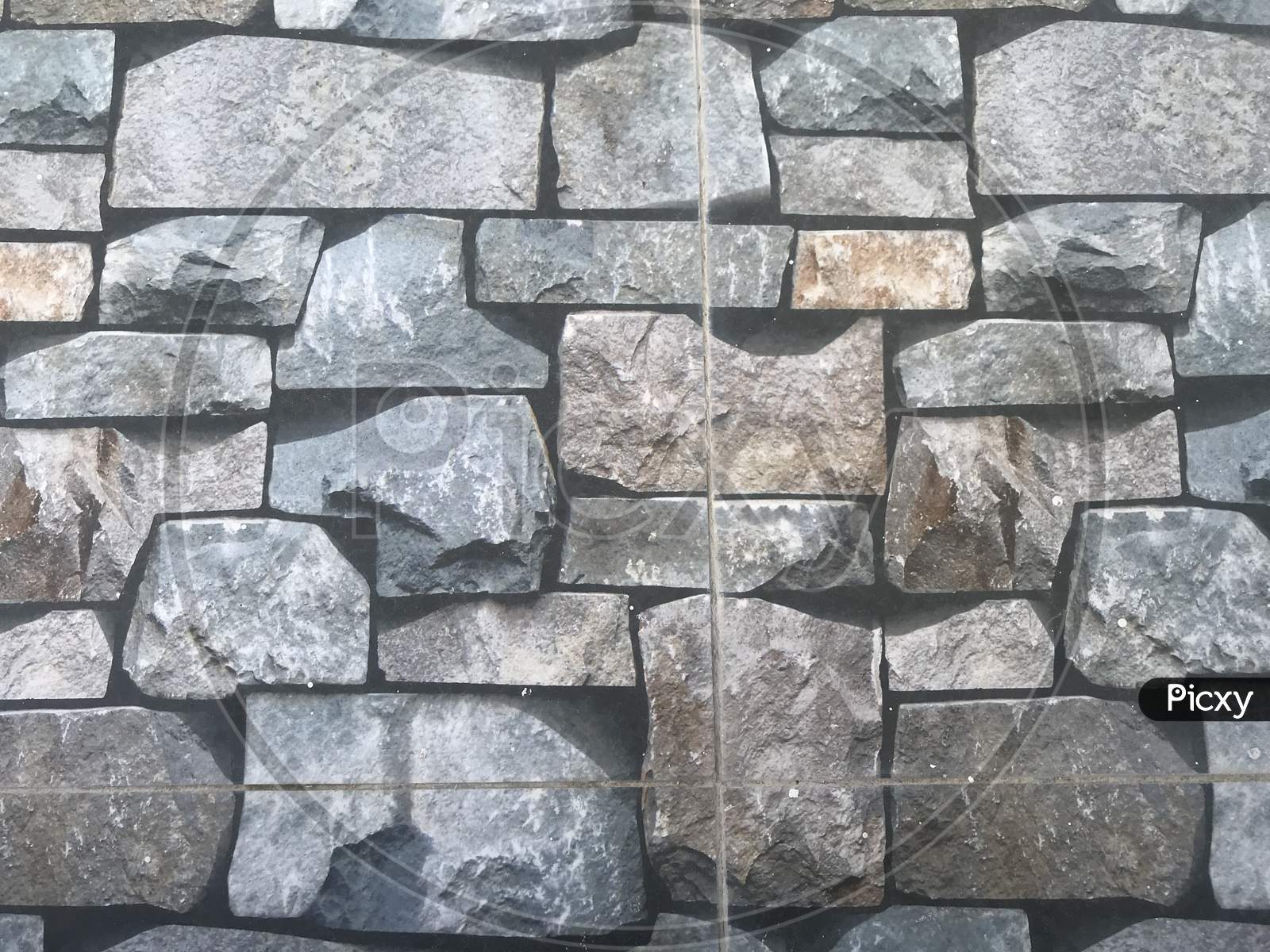 image-of-compound-wall-tiles-with-printed-design-of-staggered-boulders