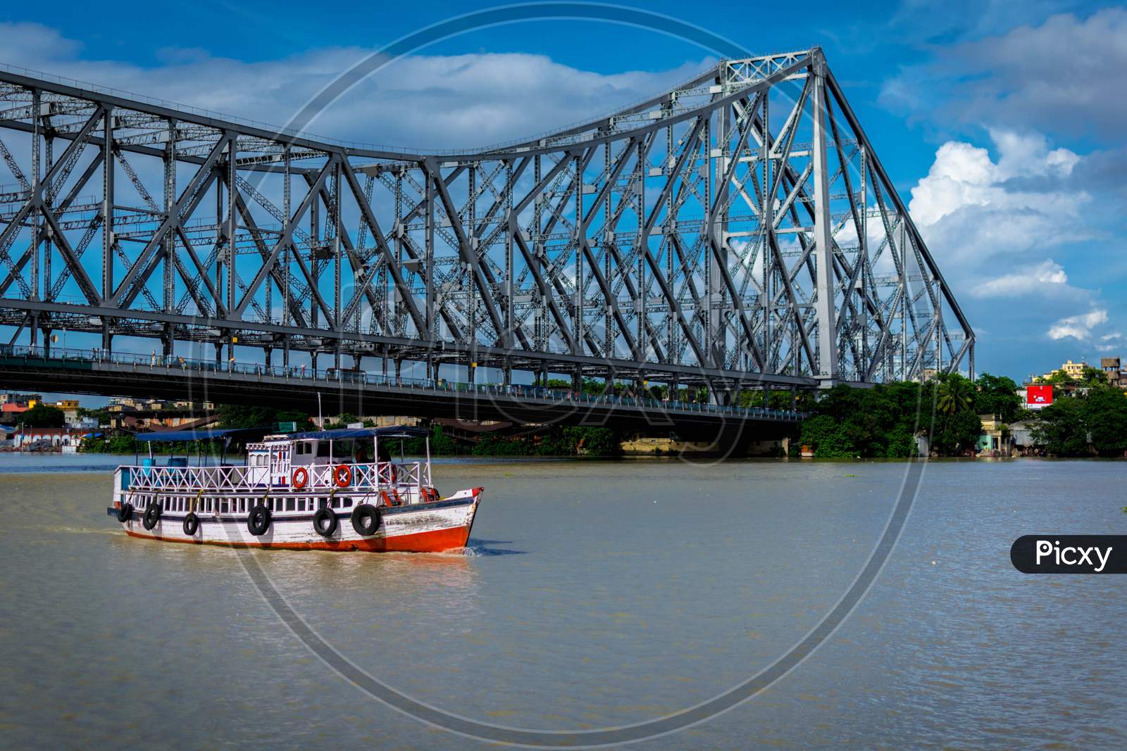 Howrah Bridge Is A Bridge With A Suspended Span Over The Hooghly River In West Bengal