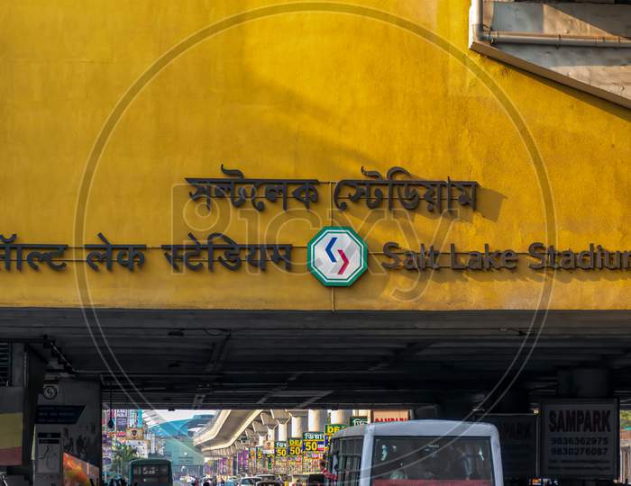 A View Of Saltlake Stadium Metro Station Of Kolkata East West Metro System In Kolkata On 18Th January 2020