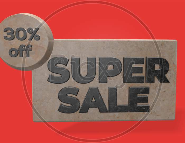 30% Off Super Sale 3D Render Use For Landing Page, Template, Ui, Website, Poster, Banner, Flyer, Background, Gift Card, Coupon, Label, Wallpaper,Sale Promotion,Advertising, Marketing