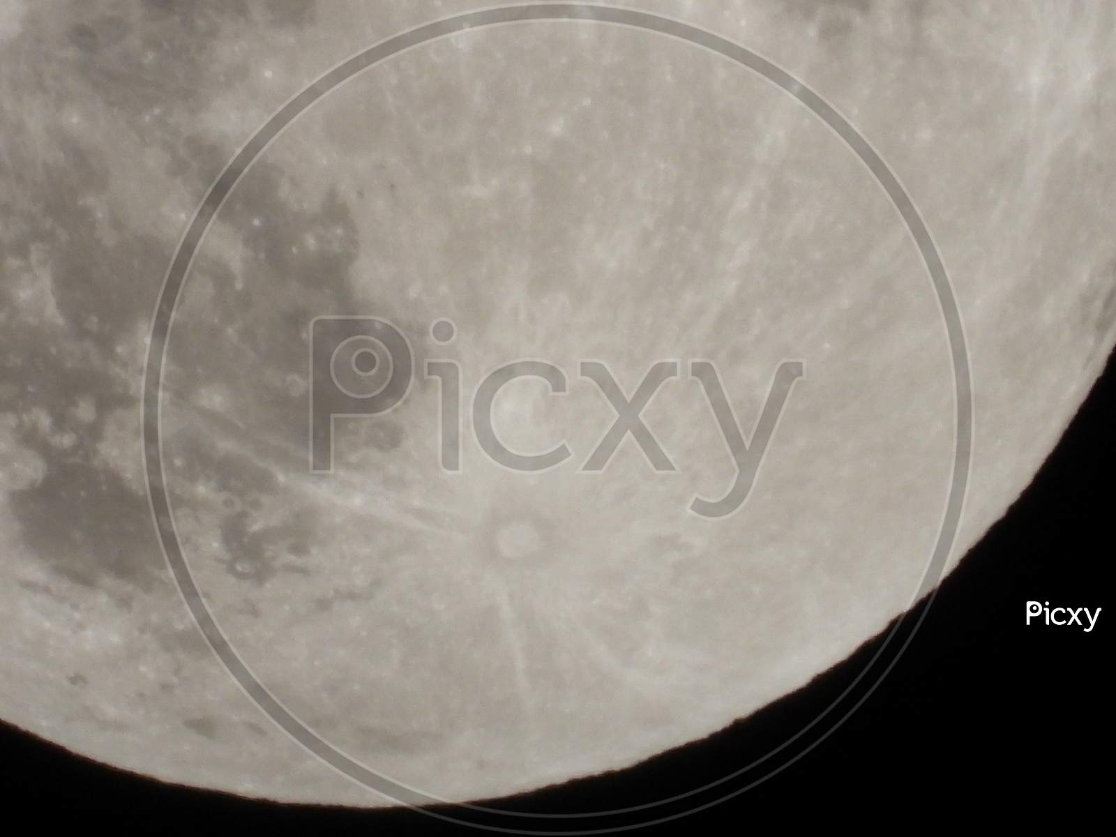 Full Moon Close Up View In Dark Night Full Zoom 11