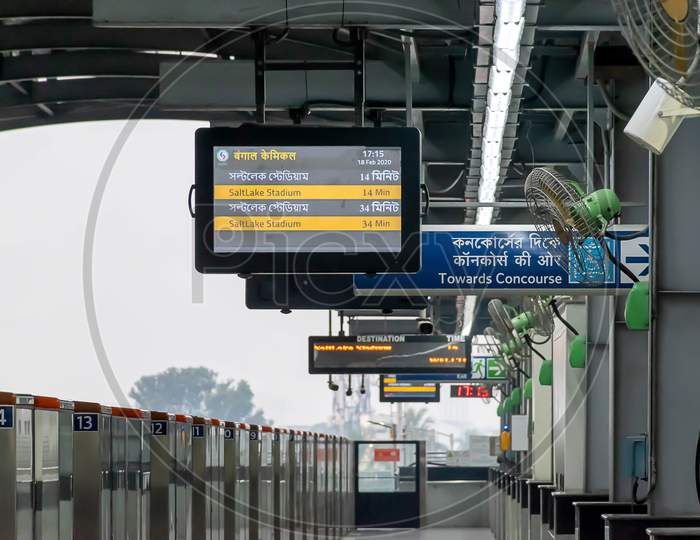 A View Of Bengal Chemical Metro Station Of Kolkata East West Metro System In Kolkata On 18Th January 2020