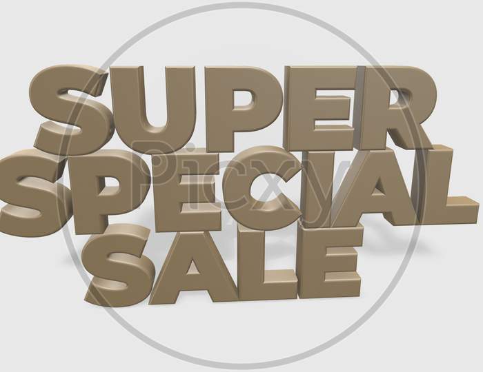 Super Special Sale 3D Render Use For Landing Page, Template, Ui, Website, Poster, Banner, Flyer, Background, Gift Card, Coupon, Label, Wallpaper,Sale Promotion,Advertising, Marketing