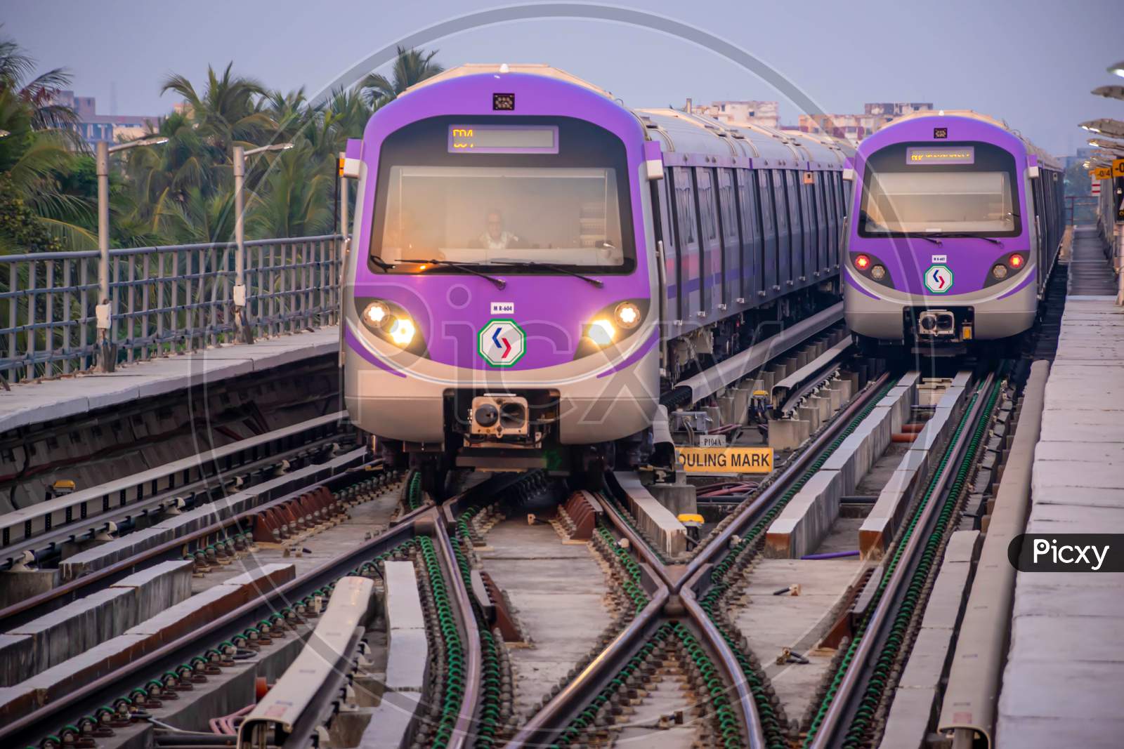 A View Of Subway Train Of Kolkata East West Metro System At Salt Lake Sector V, Bidhannagar, Kolkata On 18Th January 2020