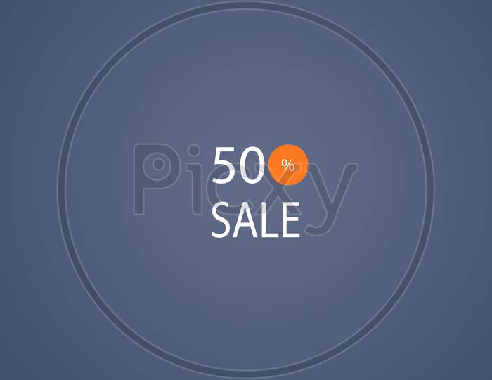 50% Sale Illustration Use For Landing Page, Template, Ui, Web, Poster, Banner, Flyer, Background, Gift Card, Coupon, Label, Wallpaper,Sale Promotion,Advertising, Marketing