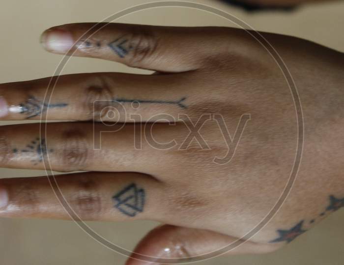 Tattoo On Lady Hand