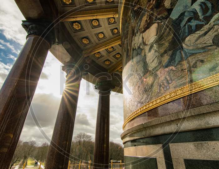 Base Of Berlin Victory Column (Siegessäule) Decorated With Paintings