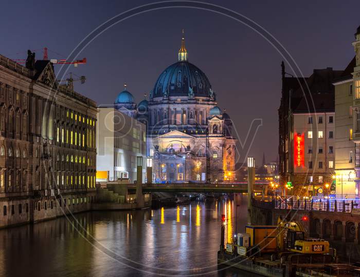 Berlin Cathedral (Berliner Dom) On The Museumsinsel In Central Berlin, Germany