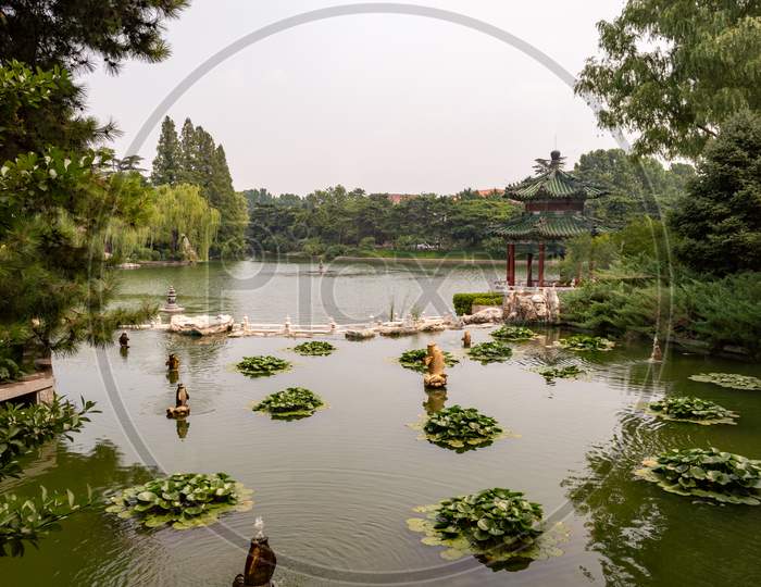 Garden Of The Diaoyutai State Guesthouse, Chinese Government Complex In Beijing