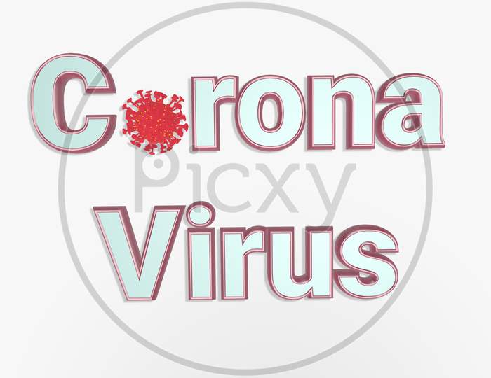 3D Render Corona Virus 2020. Wuhan Virus Disease, Virus Infectio