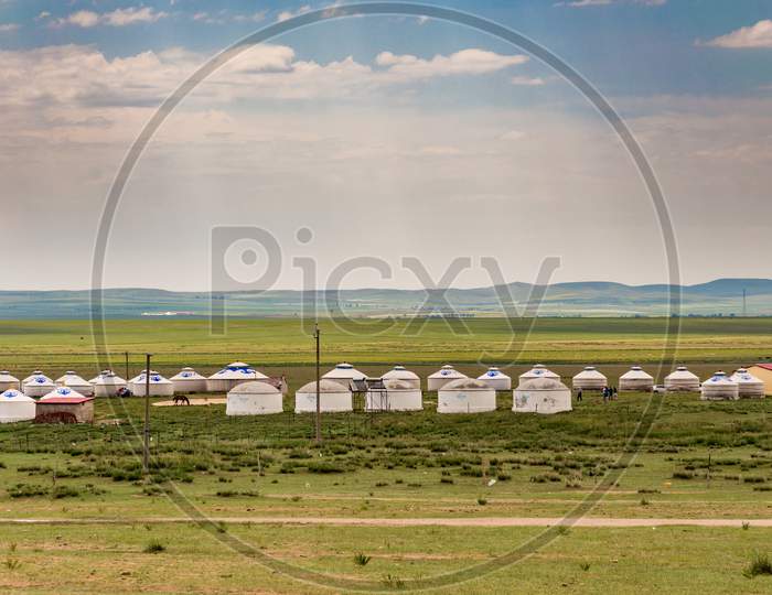 Yurt Tents In Inner Mongolia Province Of China