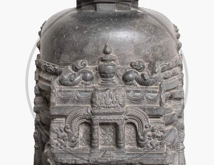 Archaeological Sculpture Of Votive Stupa From Indian Mythology