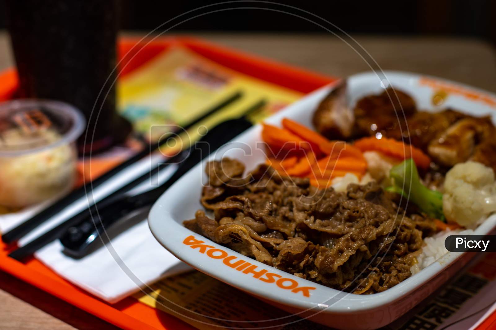 Set Meal At Yoshinoya, Japanese Multinational Fast Food Chain In Beijing, China