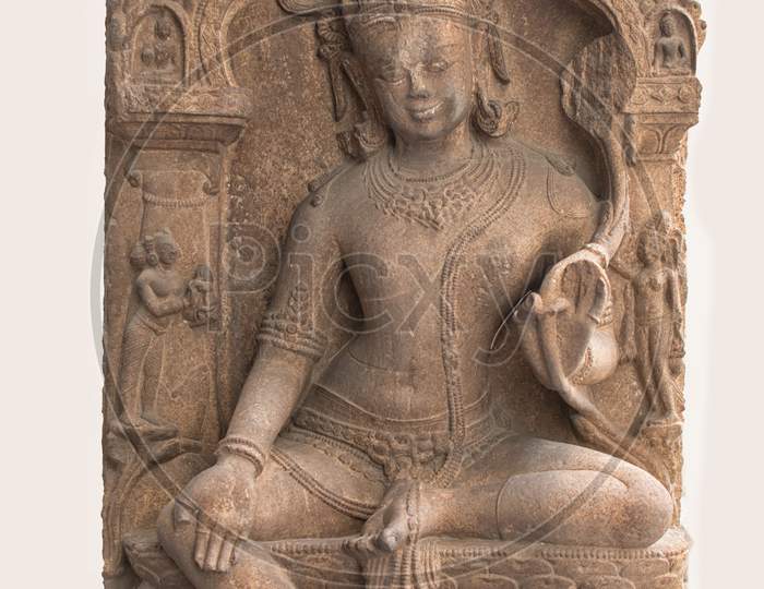 Archaeological Sculpture Of Avalokitesvara From Indian Mythology