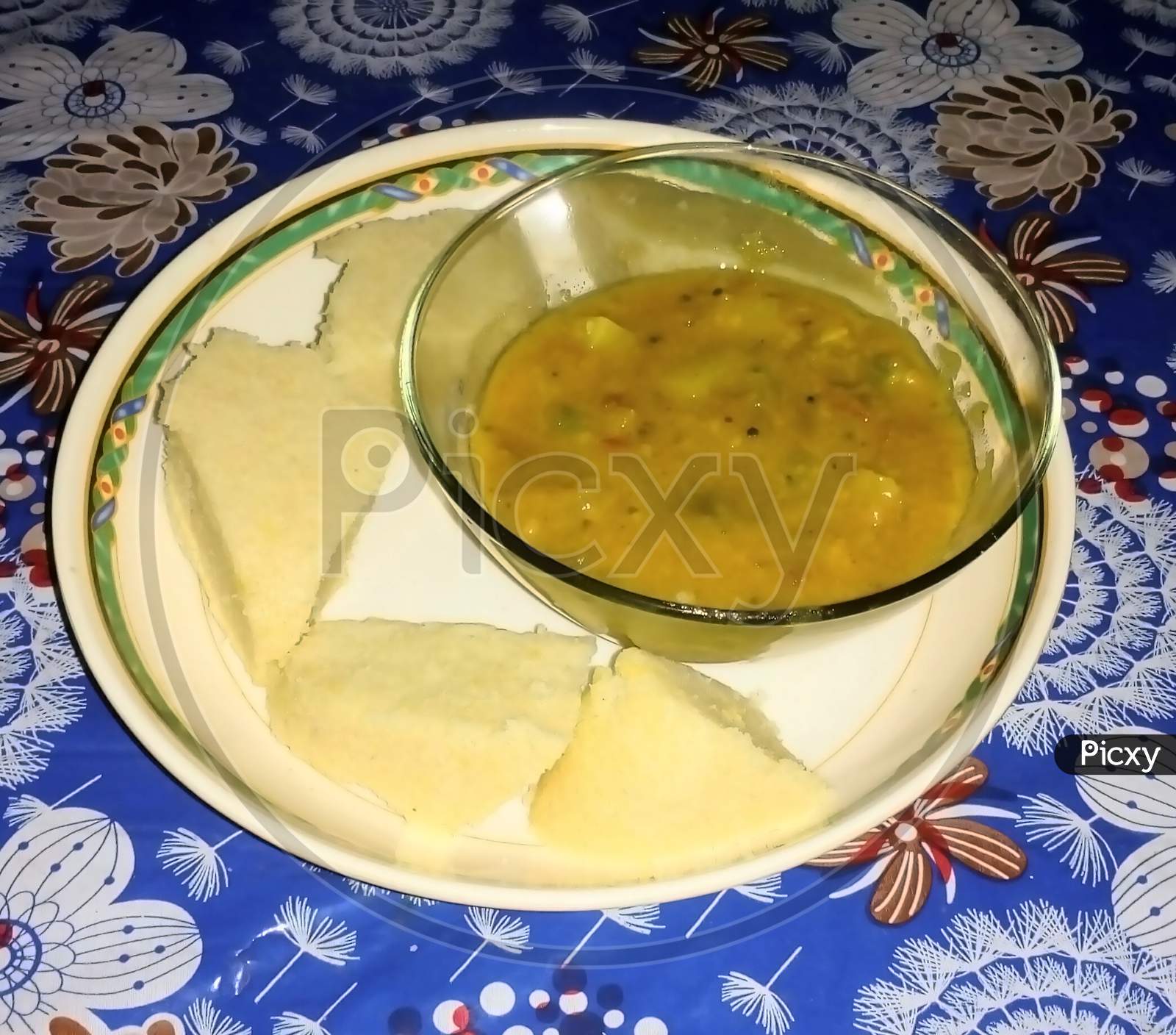 Idli With Sambar Homemade South Indian Dish