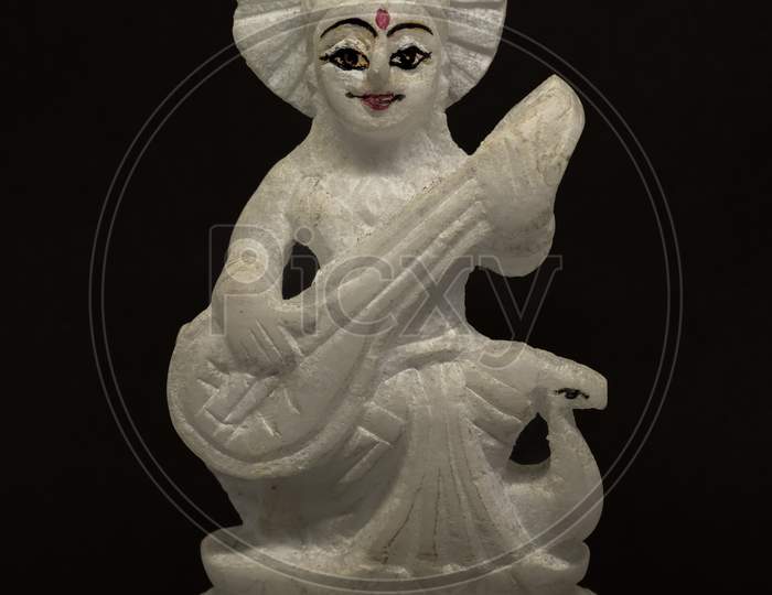 White Stone Saraswati, Is The Hindu Goddess Of Knowledge, Music, Art, Wisdom, And Learning.