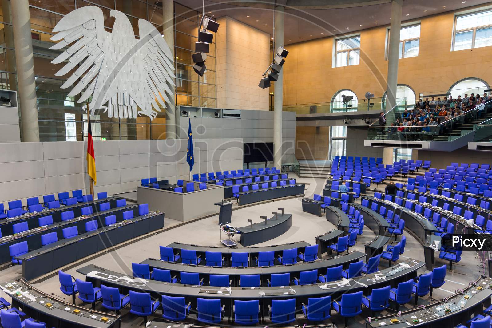 German Reichstag, Main Hall Of The German Federal Parliament