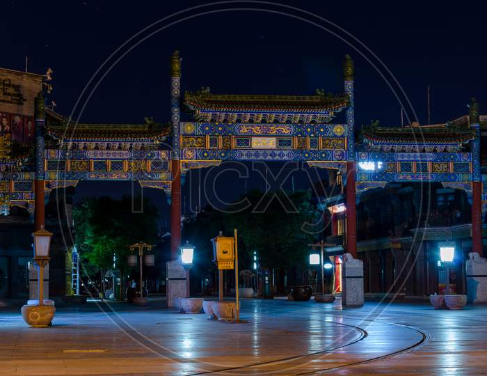 Old Qianmen Street South From Tiananmen Square In Beijing, China