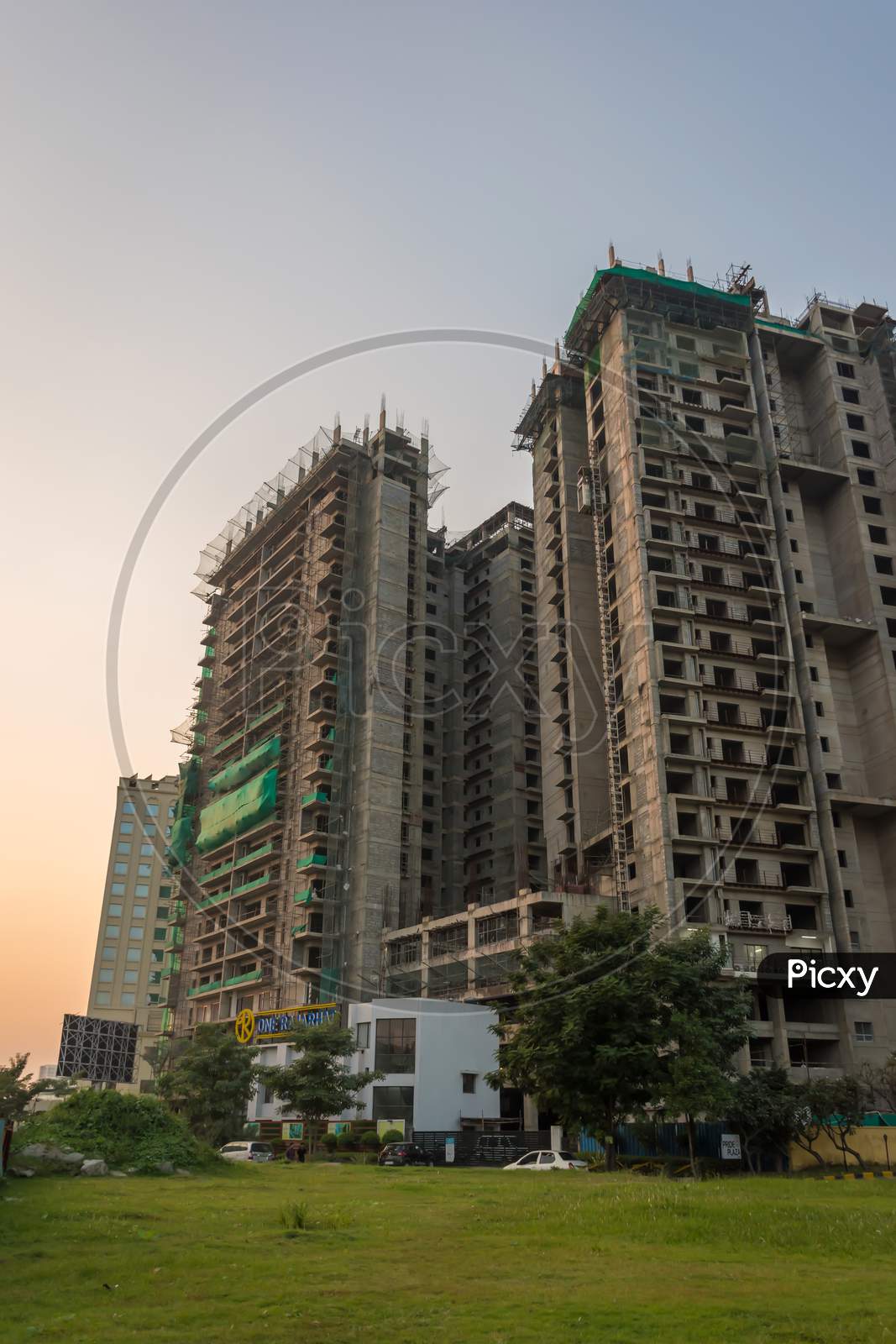 New City Residential High-Rise Building Complex With Flats At Rajarhat. Newtown, India On December 2019