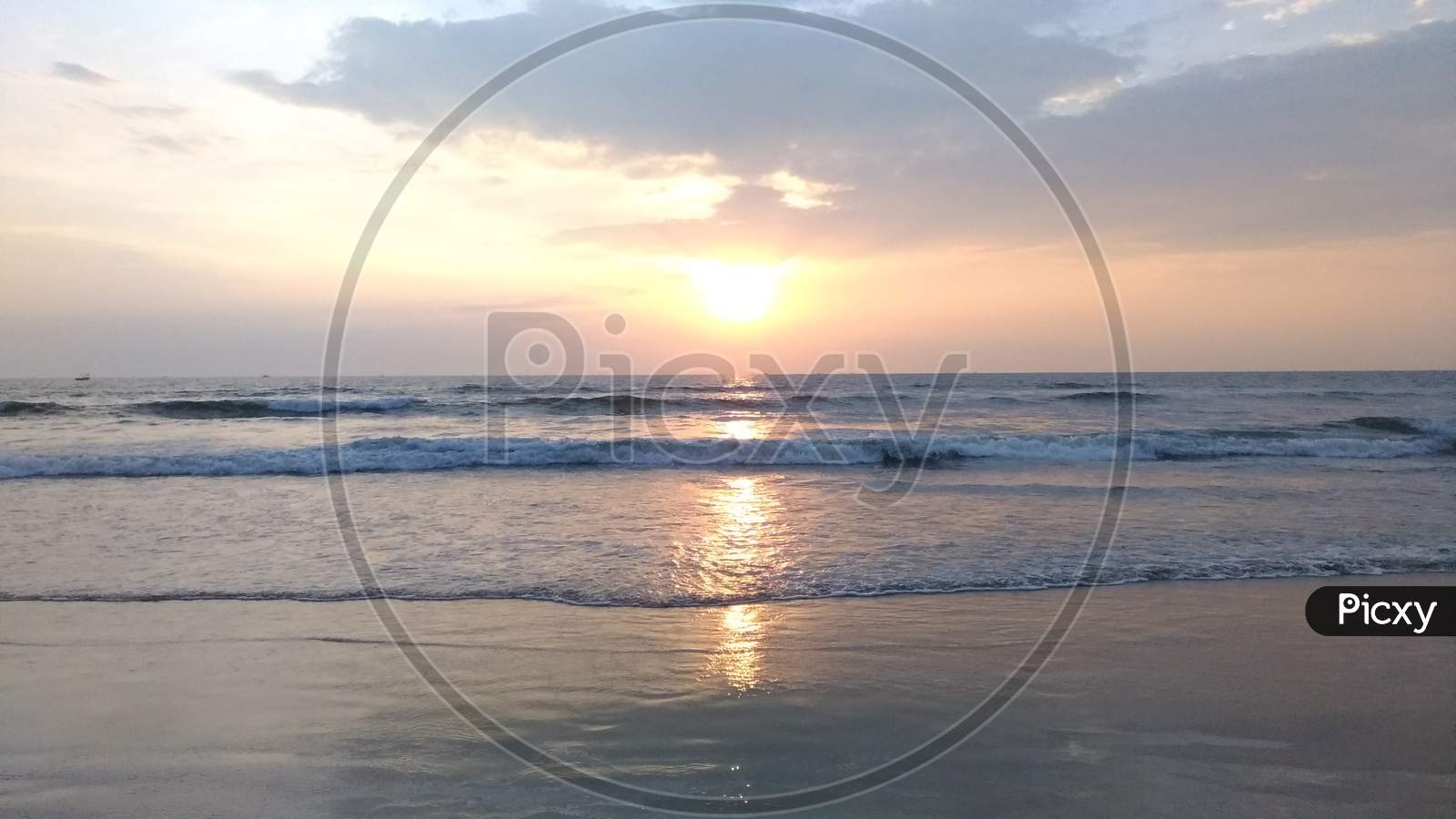 Sunset at Utorda beach Goa
