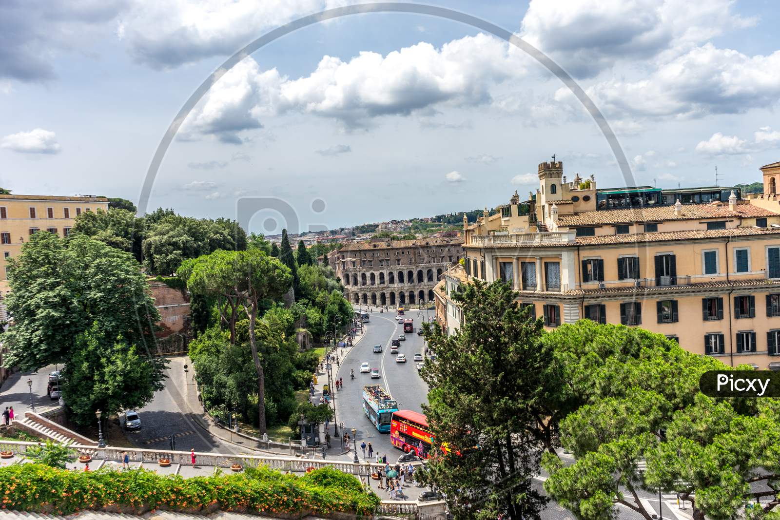 Rome, Italy - 23 June 2018: Rome Cityscape Viewed From Tomb Of The Unknown Soldier In Rome,Italy