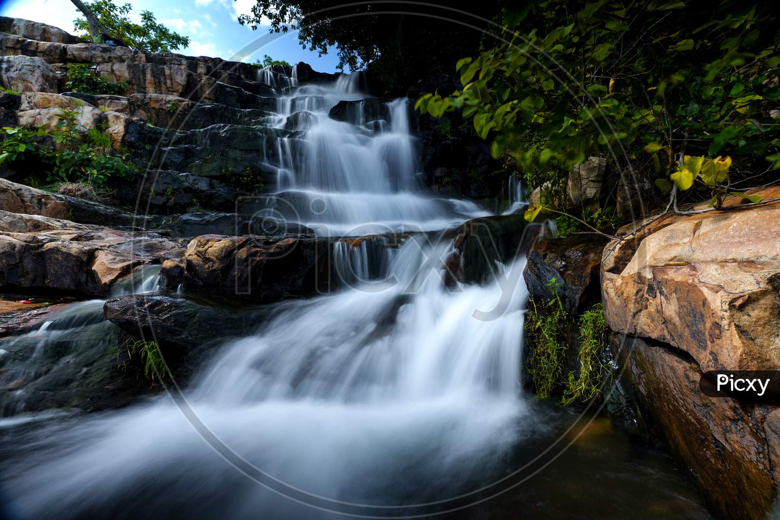 Waterfall, long exposure waterfall