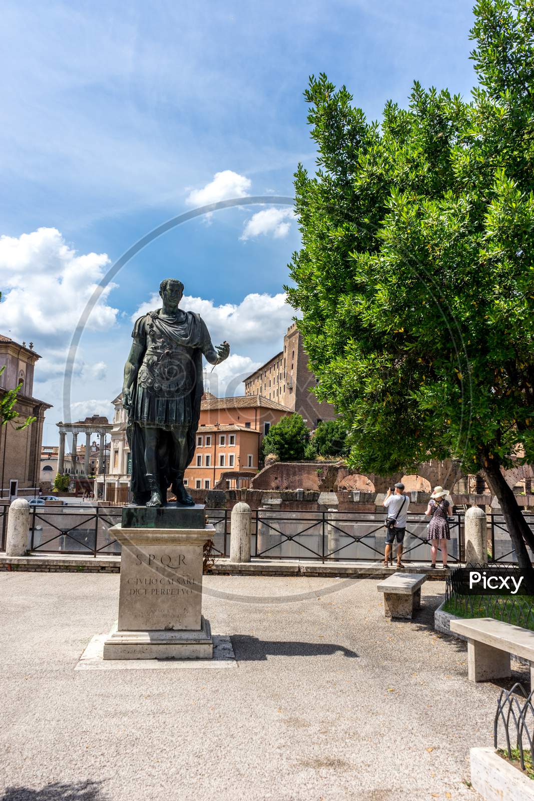 Rome, Italy - 23 June 2018: Forum Of Julius Caesa In Roman Forum, Rome, Italy