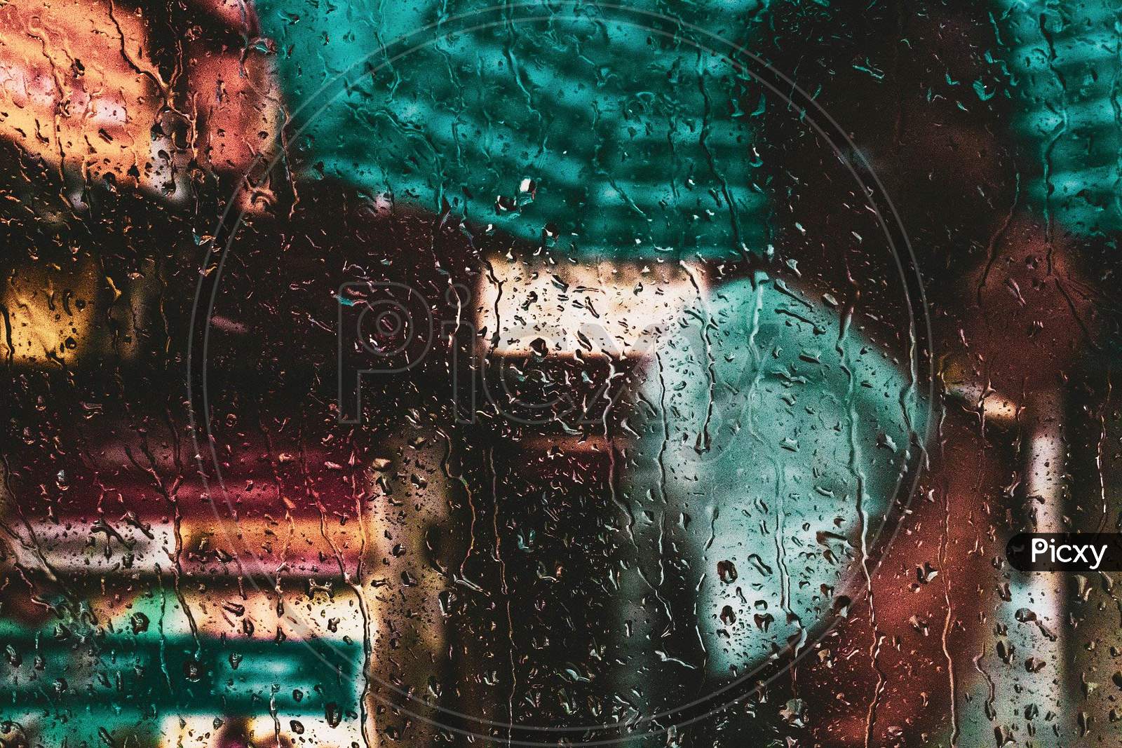 rain,water, blue, rain drop, painting, art,reflection,