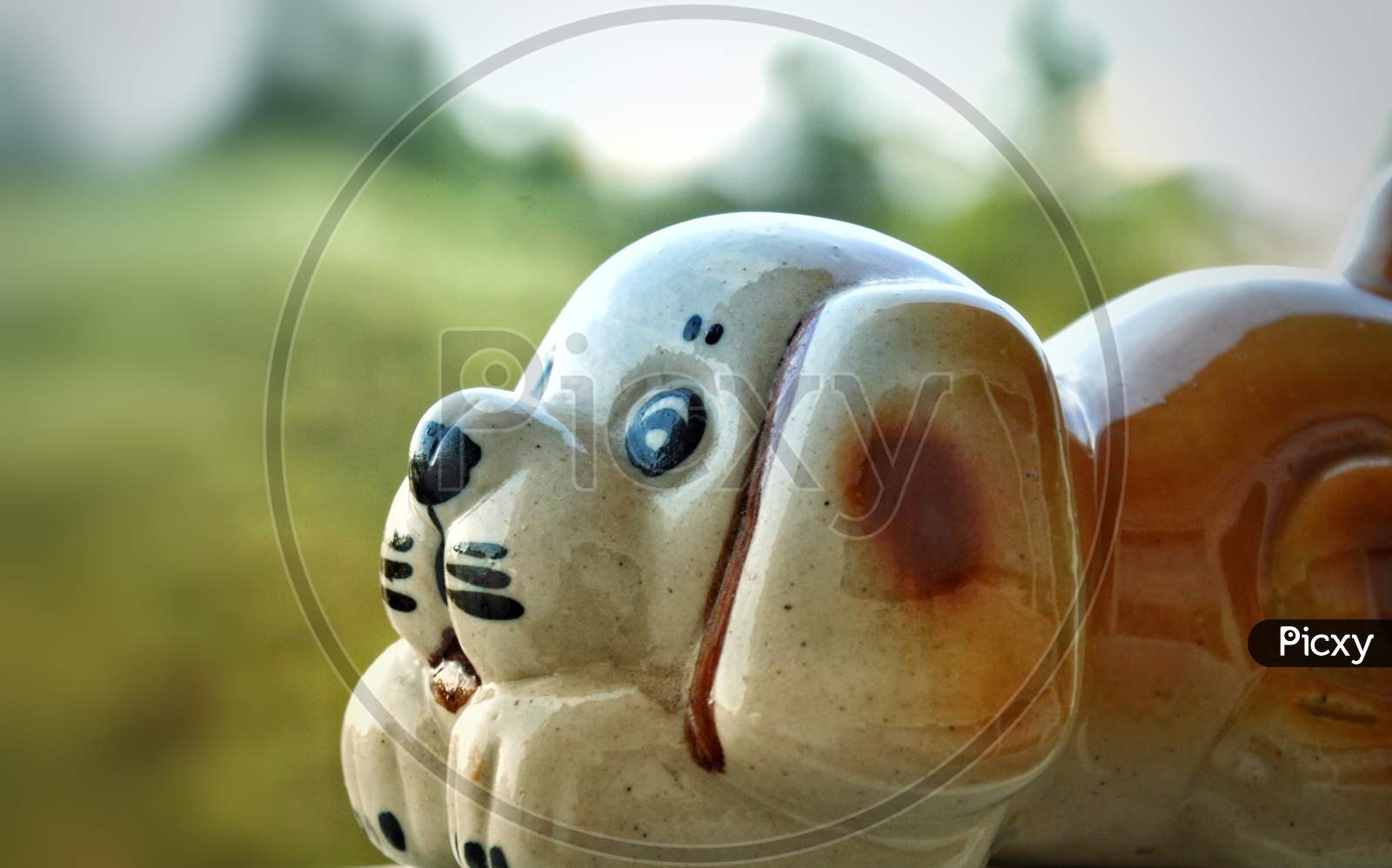 Toy Dog made of clay.