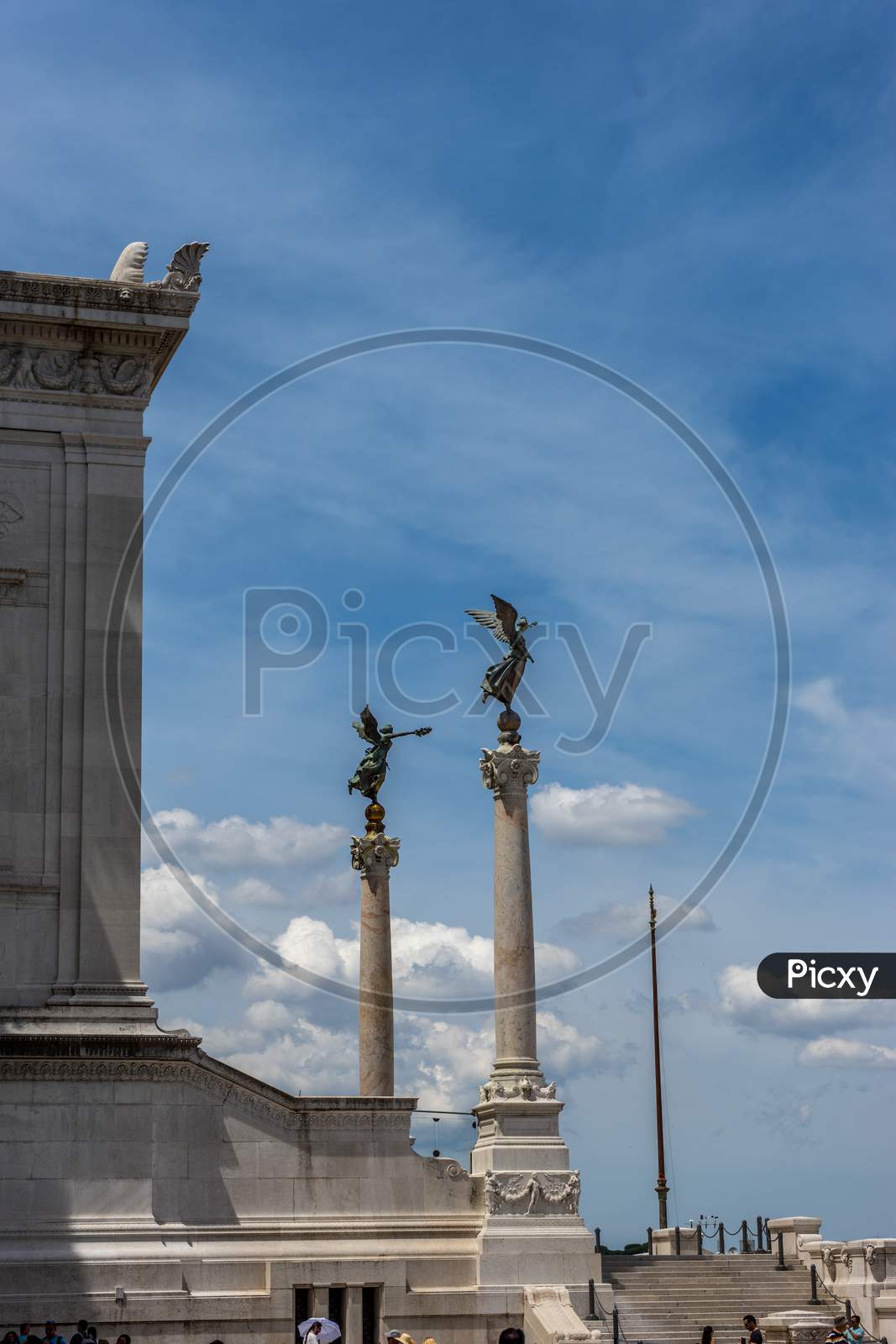 Rome, Italy - 23 June 2018: Facade Of Tomb Of The Unknown Soldier In Rome,Italy