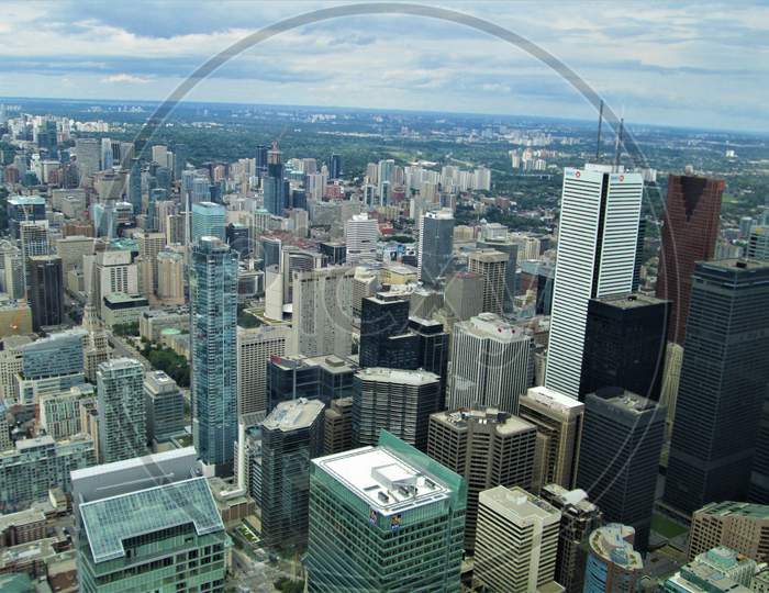 A view of Downtown Toronto business center