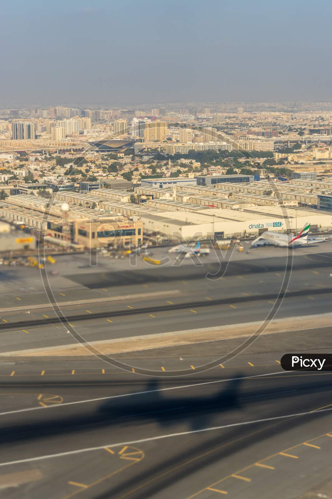 Dubai, Emirates - 18 November 2018: Dnata Air Cargo City And Bud Tnt Hangar At Airport At Dubai