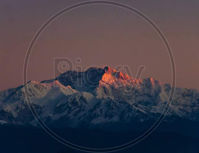 The Sun kissed the Mt. Kanchenjunga