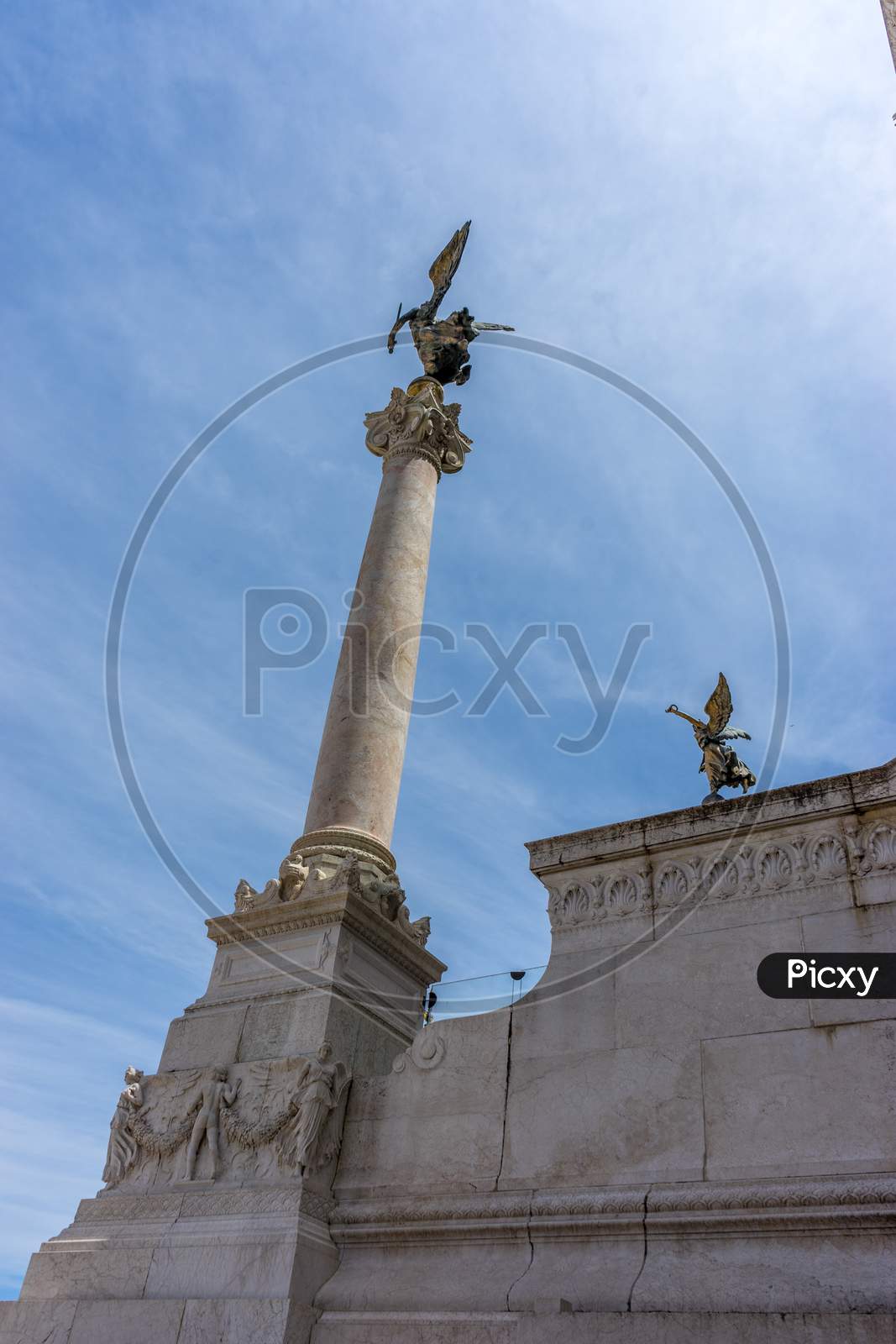 Rome, Italy - 23 June 2018: Facade Of Tomb Of The Unknown Soldier In Rome,Italy