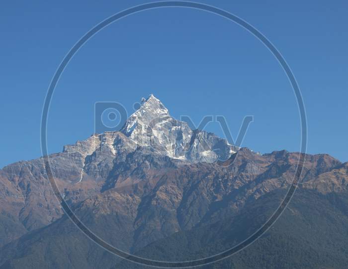 Blue sky and mountain, landscape photo