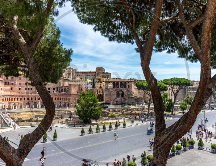 Rome, Italy - 23 June 2018: Trajan'S Market In Roman Forum, Rome, Italy