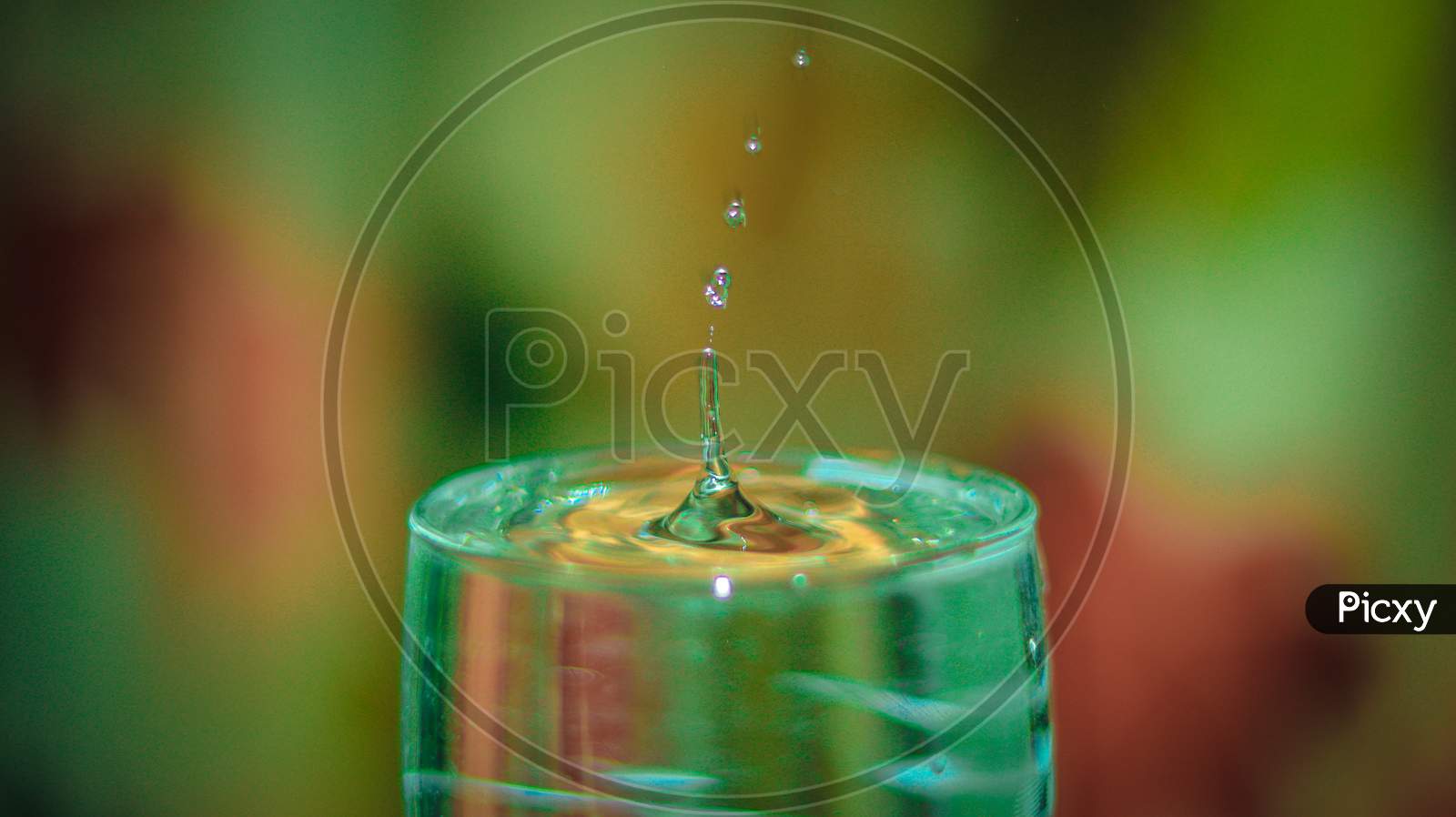 Water drop with blur background