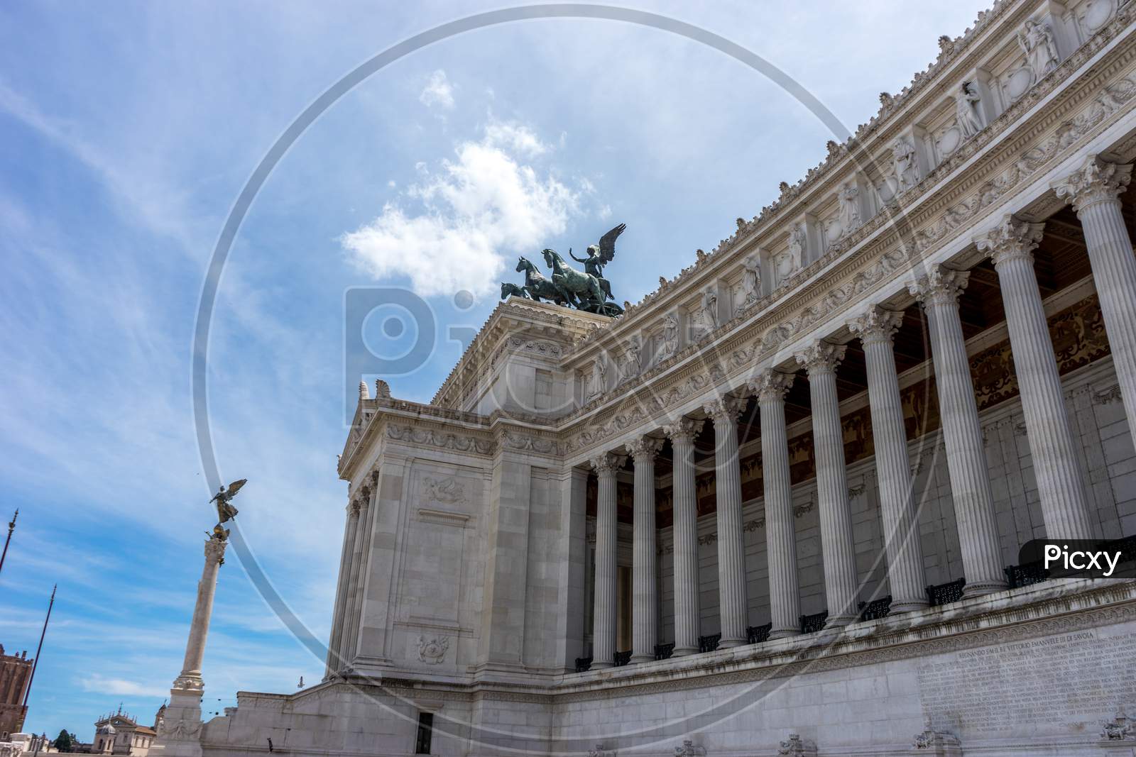 Rome, Italy - 23 June 2018: Piazza Venezia, Altare Della Patria, Facade Of Tomb Of The Unknown Soldier In Rome,Italy
