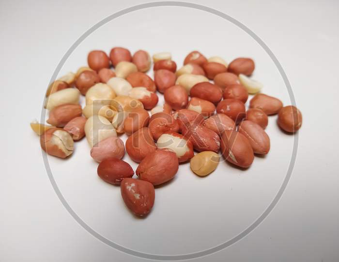 Peanuts (groundnut) close-up view