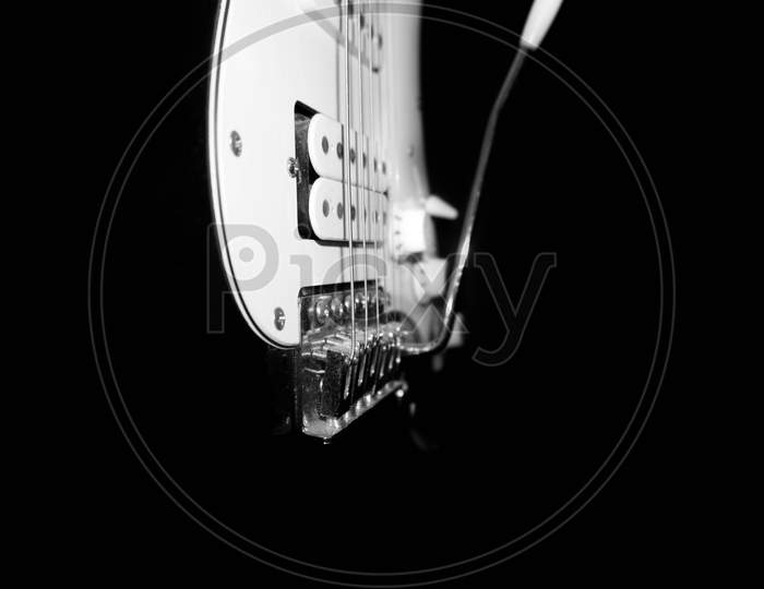 Black and White Electric Guitar