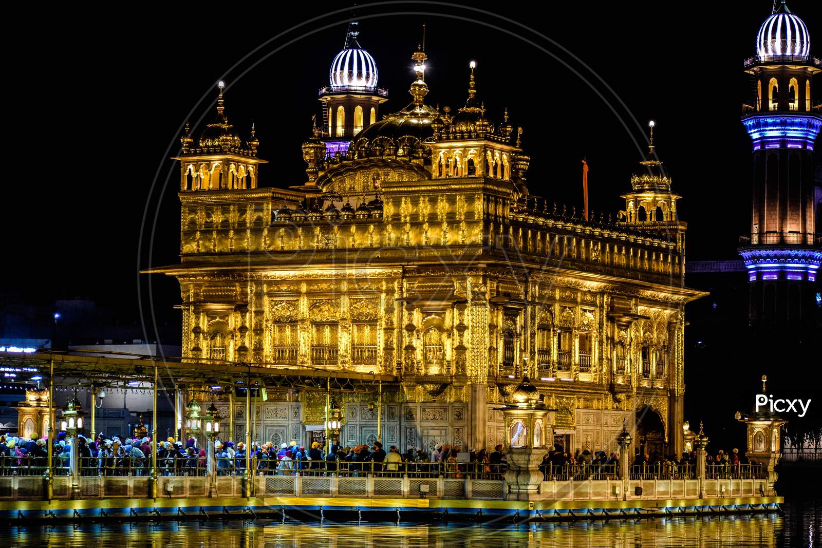 Golden temple, amritsar, in night