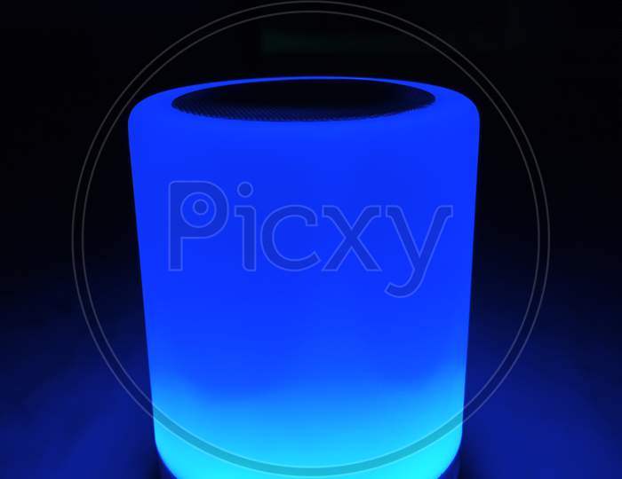 Blue Coloured Speaker Cum lamp